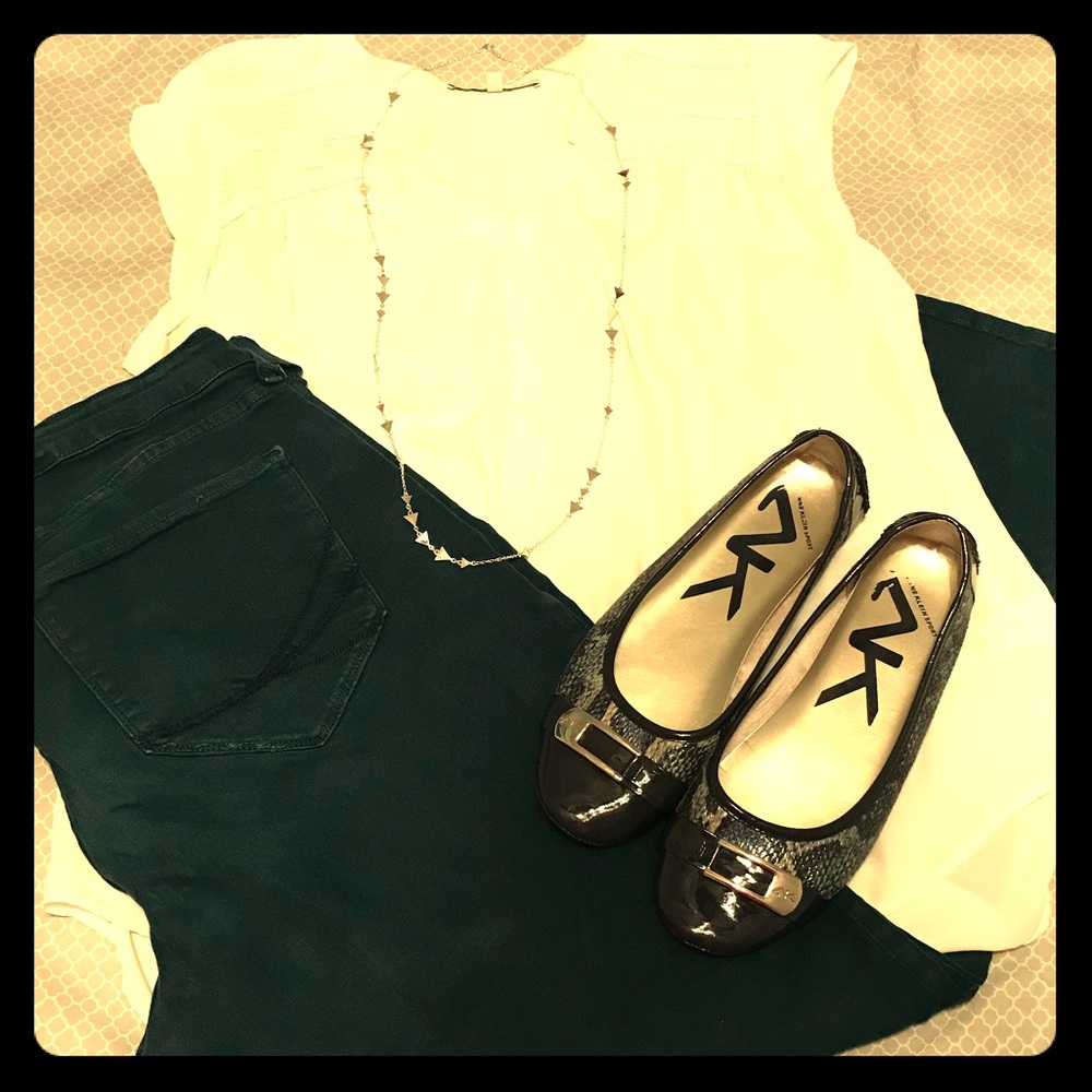 Comfy and CUTE! Blue Python Print Ballet Flats